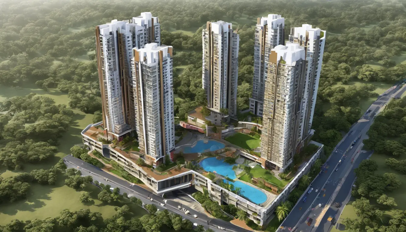 Thane West real estate investment spots — aerial view of residential developments